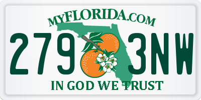 FL license plate 2793NW