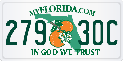 FL license plate 2793OC