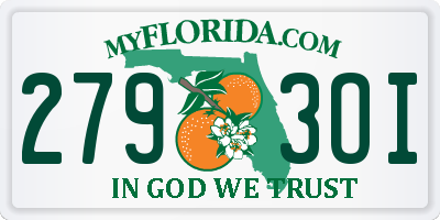 FL license plate 2793OI