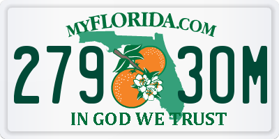 FL license plate 2793OM