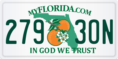 FL license plate 2793ON