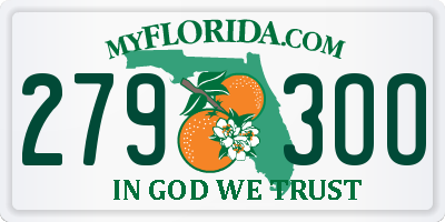 FL license plate 2793OO