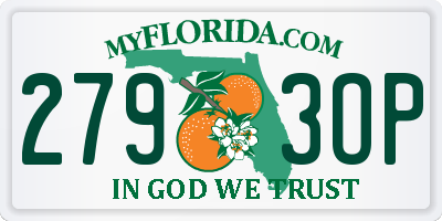 FL license plate 2793OP