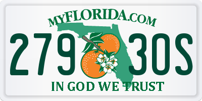 FL license plate 2793OS