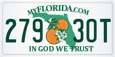 FL license plate 2793OT