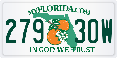 FL license plate 2793OW