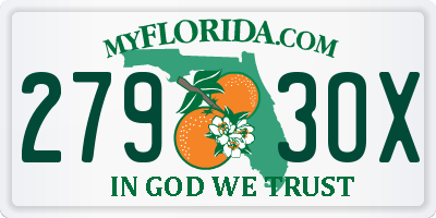 FL license plate 2793OX