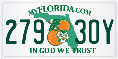 FL license plate 2793OY