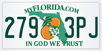 FL license plate 2793PJ