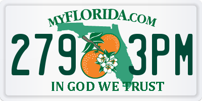 FL license plate 2793PM