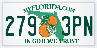 FL license plate 2793PN