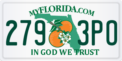 FL license plate 2793PO