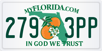 FL license plate 2793PP