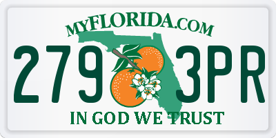 FL license plate 2793PR
