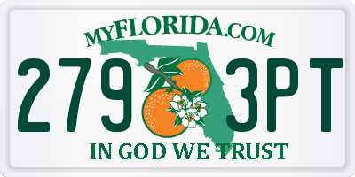 FL license plate 2793PT
