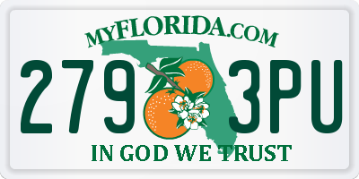 FL license plate 2793PU