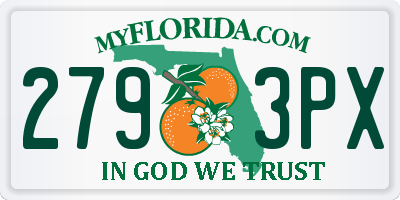 FL license plate 2793PX