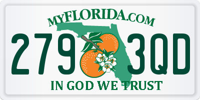 FL license plate 2793QD