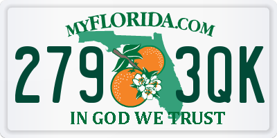 FL license plate 2793QK