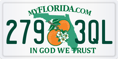 FL license plate 2793QL