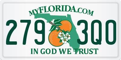 FL license plate 2793QO