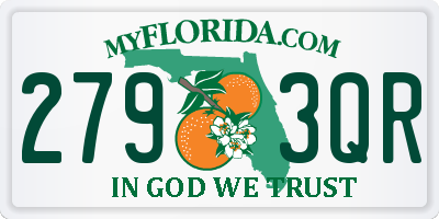 FL license plate 2793QR