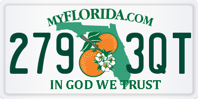 FL license plate 2793QT