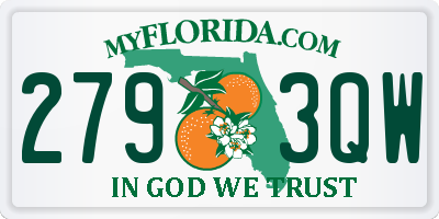 FL license plate 2793QW