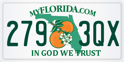 FL license plate 2793QX