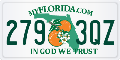 FL license plate 2793QZ