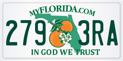 FL license plate 2793RA