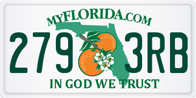 FL license plate 2793RB