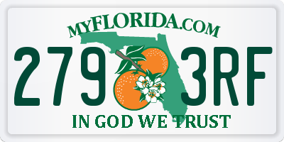 FL license plate 2793RF