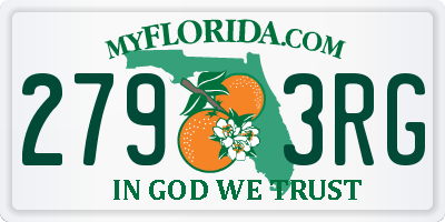 FL license plate 2793RG