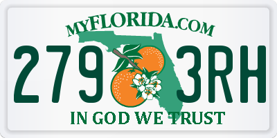 FL license plate 2793RH