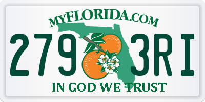 FL license plate 2793RI