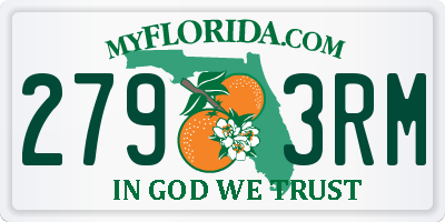 FL license plate 2793RM