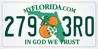 FL license plate 2793RO