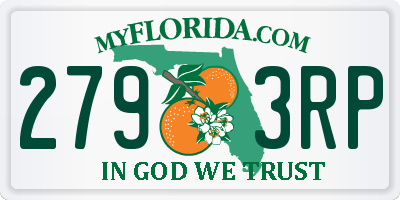 FL license plate 2793RP