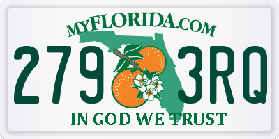 FL license plate 2793RQ