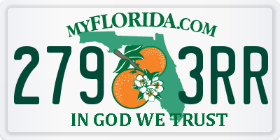 FL license plate 2793RR