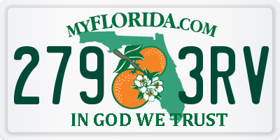FL license plate 2793RV