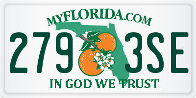 FL license plate 2793SE