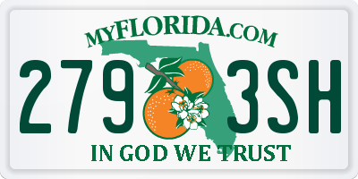 FL license plate 2793SH