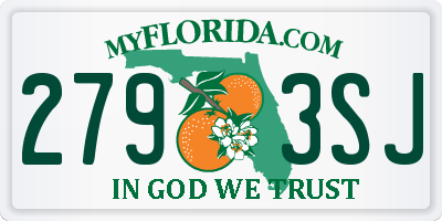 FL license plate 2793SJ
