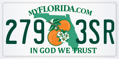 FL license plate 2793SR