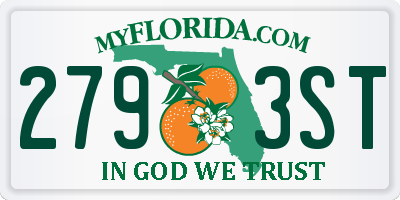FL license plate 2793ST