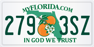 FL license plate 2793SZ