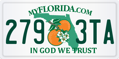 FL license plate 2793TA