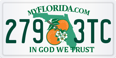 FL license plate 2793TC